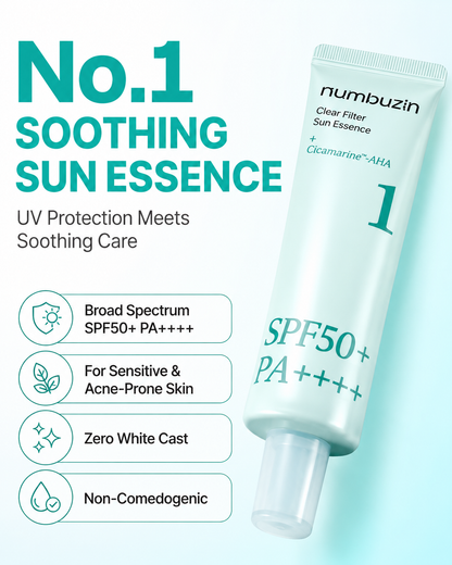 Numbuzin Clear Filter Sun Essence SPF 50+ PA++++